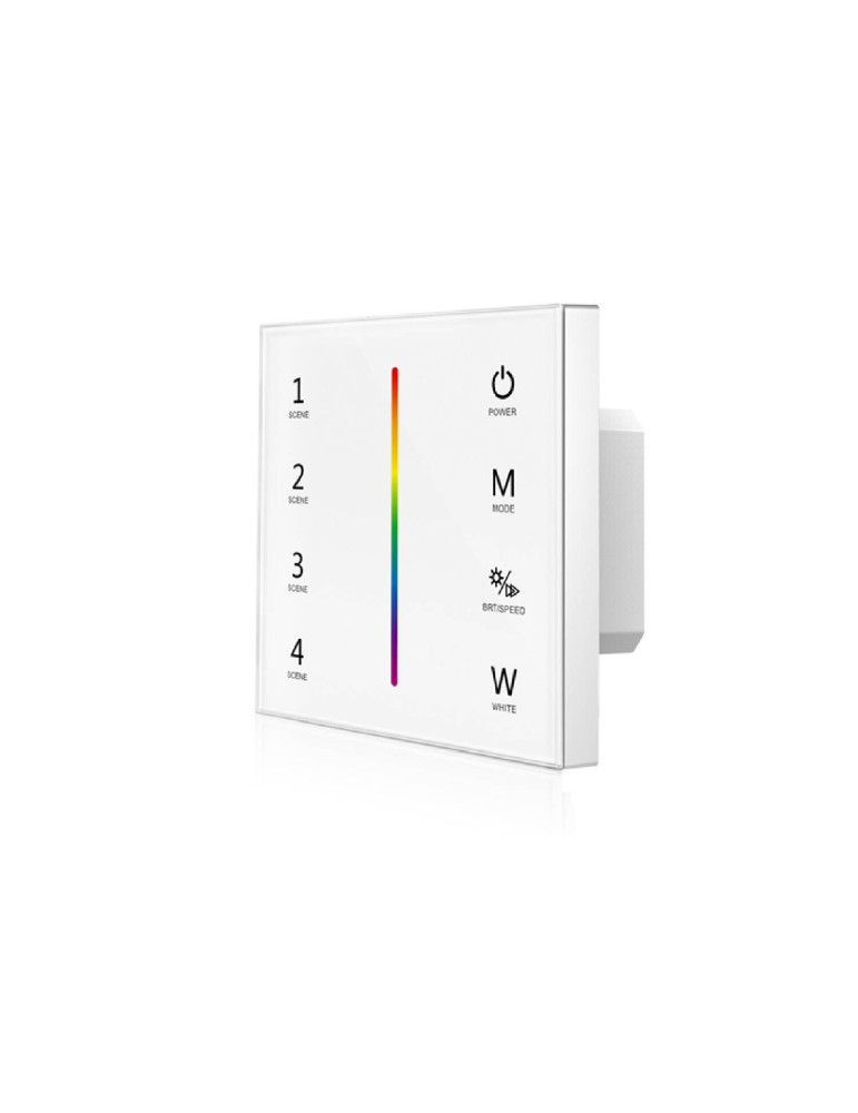 Contrôleur Variateur Murale Tactile pour Ruban LED RGBW RF