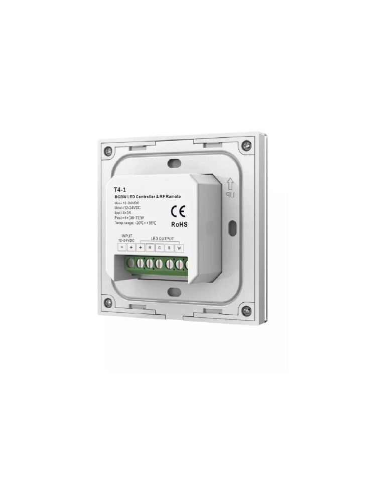 Contrôleur Variateur Murale Tactile pour Ruban LED RGBW RF