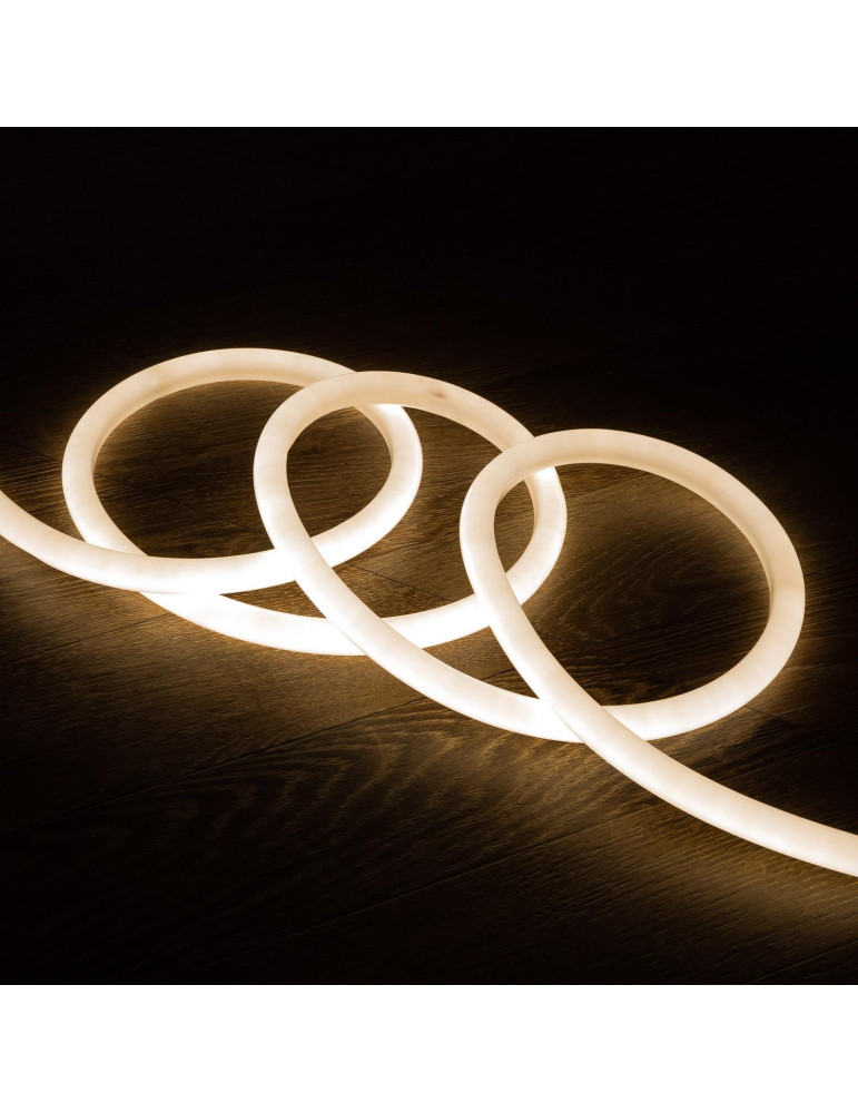 Néon LED Flexible 360º Rond Dimmable 120LED/m 220V AC Blanc Neutre IP67 sur Mesure Coupe tous les 100cm