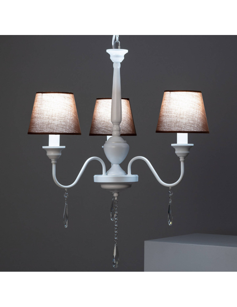 Lustre Métal et Tissus Zuri