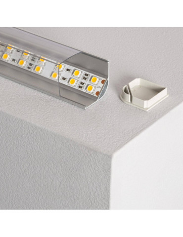 Profilé Aluminium Angle Triangulaire 2m pour Ruban LED jusqu'à 20mm