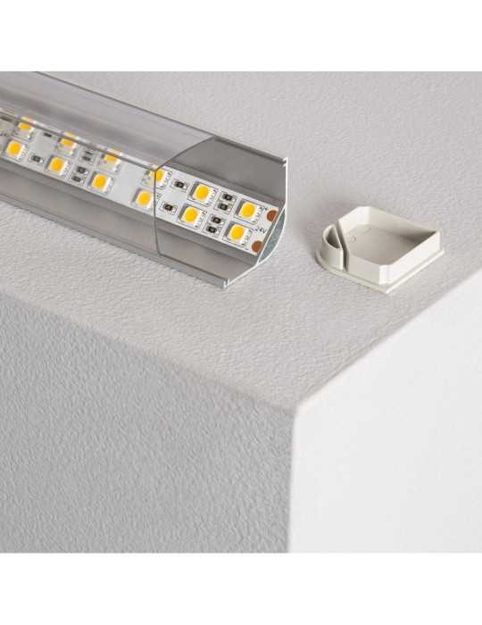 Profilé Aluminium Angle Triangulaire 2m pour Ruban LED jusqu'à 20mm