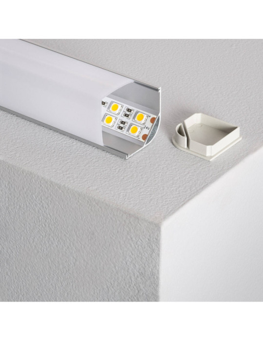 Profilé Aluminium Angle Triangulaire 2m pour Ruban LED jusqu'à 20mm