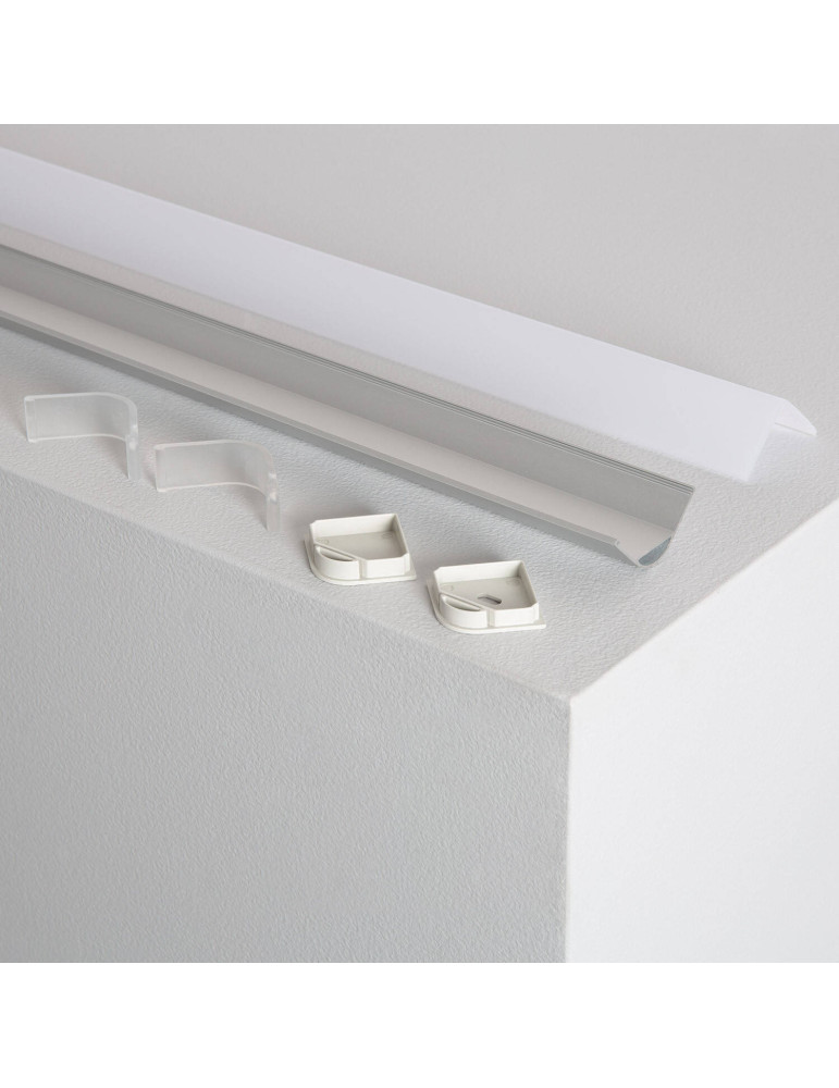 Profilé Aluminium Angle Triangulaire 2m pour Ruban LED jusqu'à 20mm