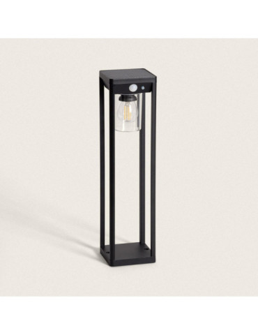 Balise Extérieure sur Pied Solaire 2W 40cm Aluminium avec Détecteur de Mouvement Devah