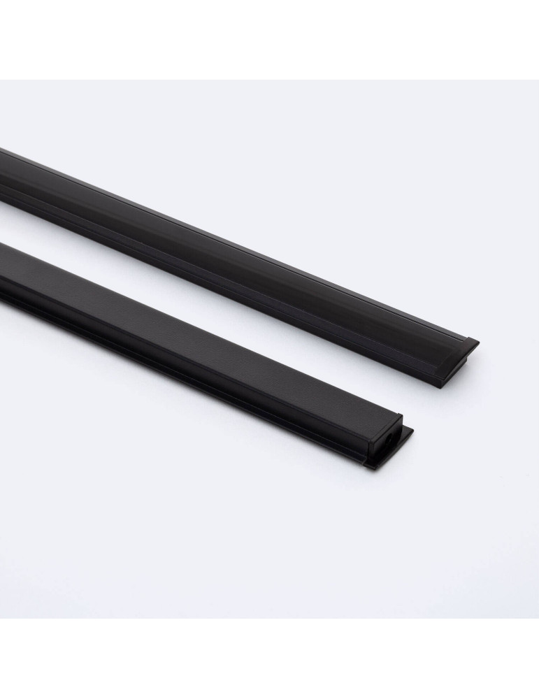 Profilé Aluminium Encastré avec Capot Continu pour Ruban LED jusqu'à 12 mm