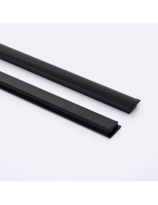 Profilé Aluminium Encastré avec Capot Continu pour Ruban LED jusqu'à 12 mm