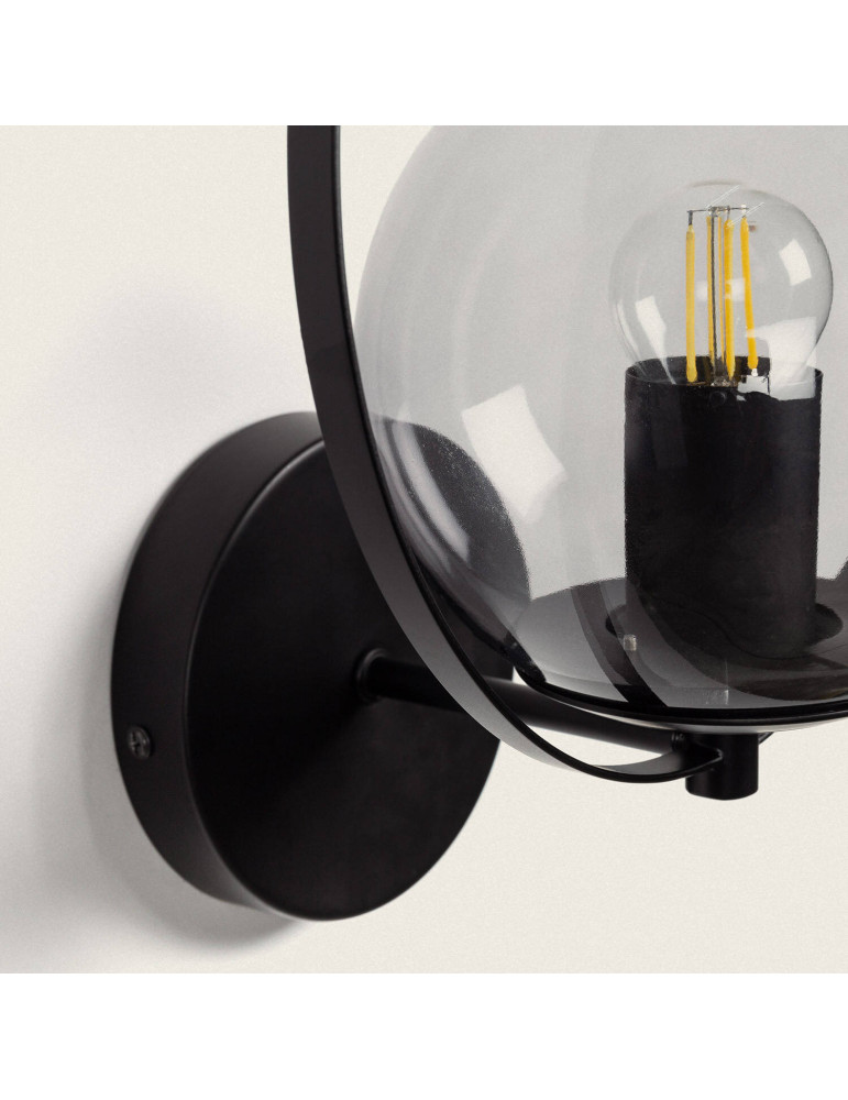 Lampe Murale Extérieure Métal et Verre Jubail