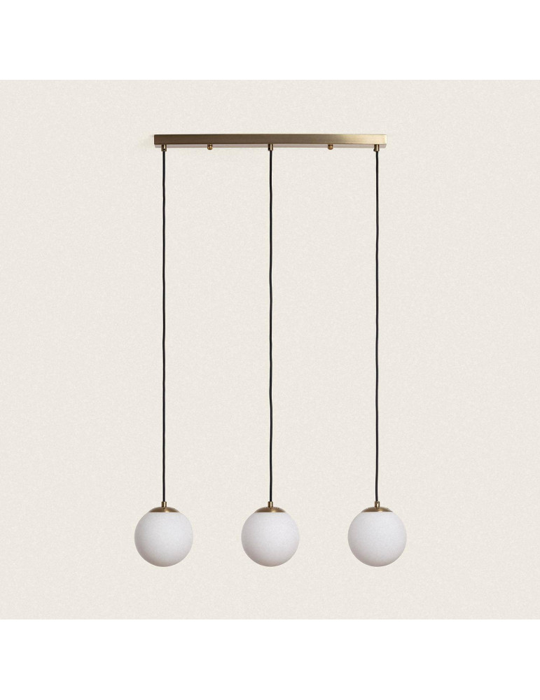 Suspension Métal et Verre Moonlight Brass 3 Spots Suspension Métal et Verre Moonlight Brass 3 Spots