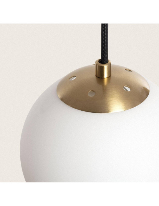 Suspension Métal et Verre Moonlight Brass 3 Spots