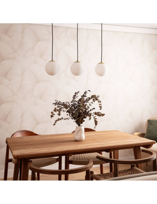 Suspension Métal et Verre Moonlight Brass 3 Spots