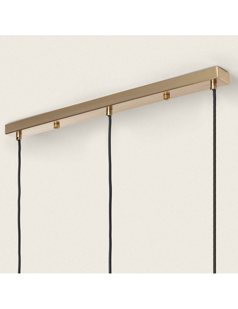 Suspension Métal et Verre Moonlight Brass 3 Spots