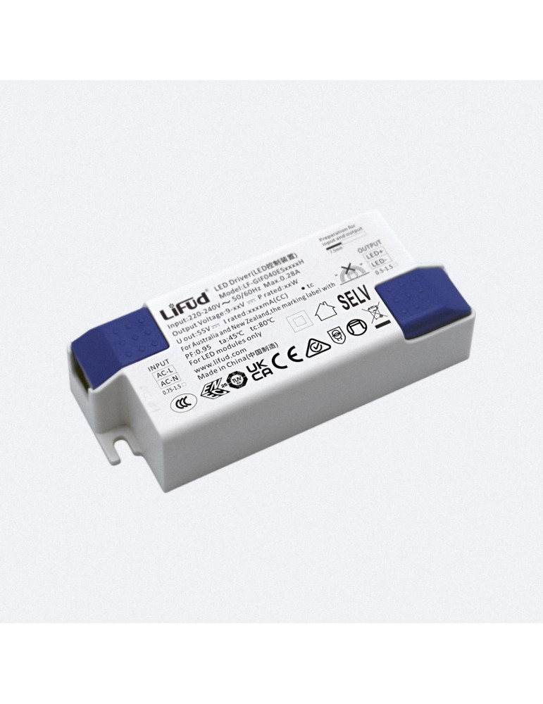Driver LIFUD 220-240V No Flicker Sortie 9-42V 900mA 38W LF-GIF040ES900H Driver LIFUD 220-240V No Flicker Sortie 9-42V 900mA 38W LF-GIF040ES900H