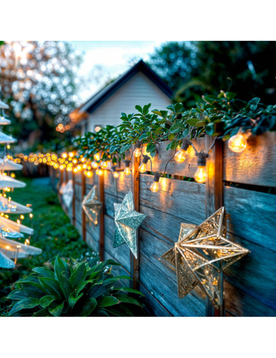 Guirlande Extérieure avec 10m Noire + 10 Ampules Filament LED E27 24V