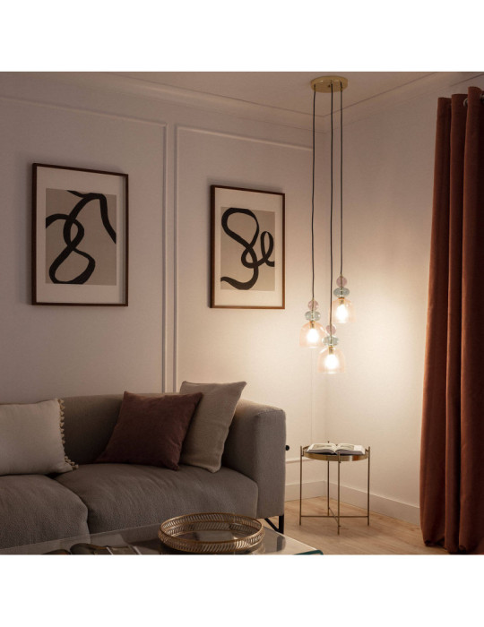 Suspension Métal et Verre Tri Baudelaire