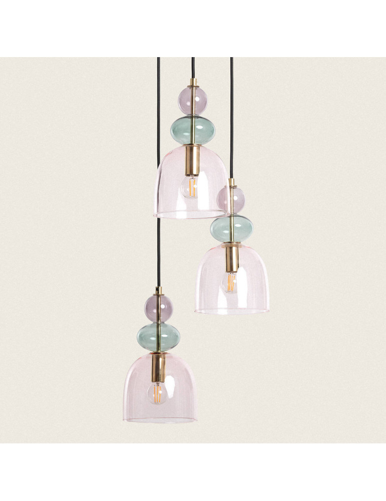 Suspension Métal et Verre Tri Baudelaire