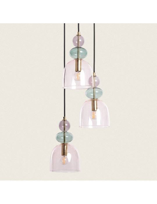 Suspension Métal et Verre Tri Baudelaire