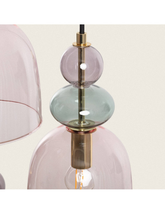 Suspension Métal et Verre Tri Baudelaire