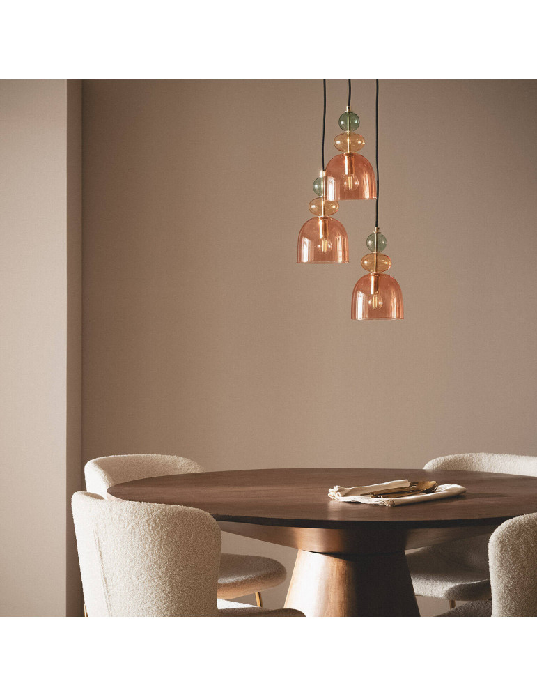 Suspension Métal et Verre Tri Baudelaire