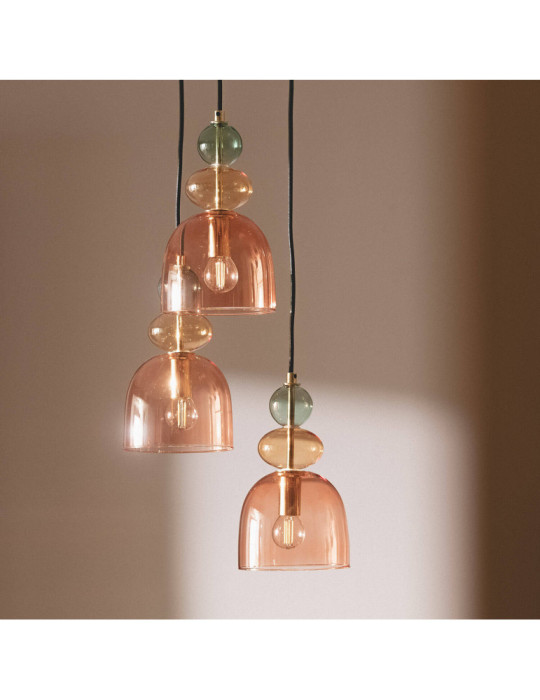 Suspension Métal et Verre Tri Baudelaire