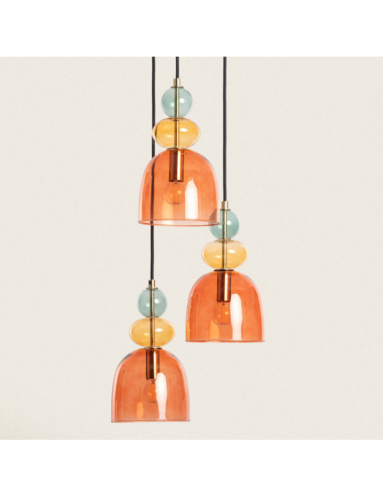 Suspension Métal et Verre Tri Baudelaire