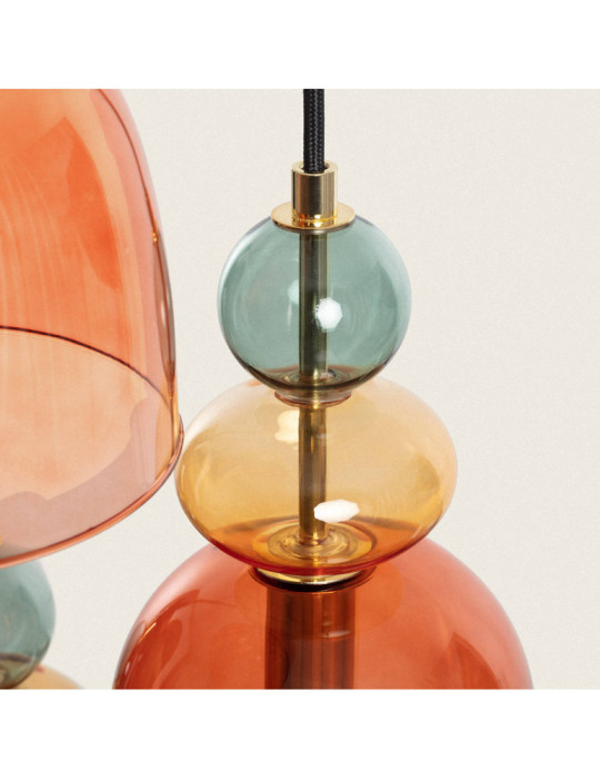 Suspension Métal et Verre Tri Baudelaire