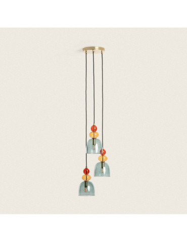 Suspension Métal et Verre Tri Baudelaire