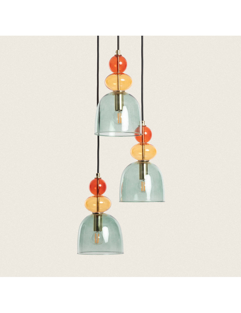 Suspension Métal et Verre Tri Baudelaire