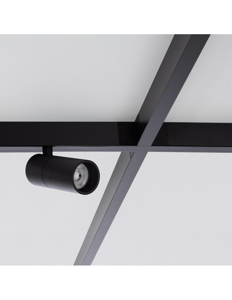 Spot LED sur Rail Magnétique 20mm 20W 48V Noir