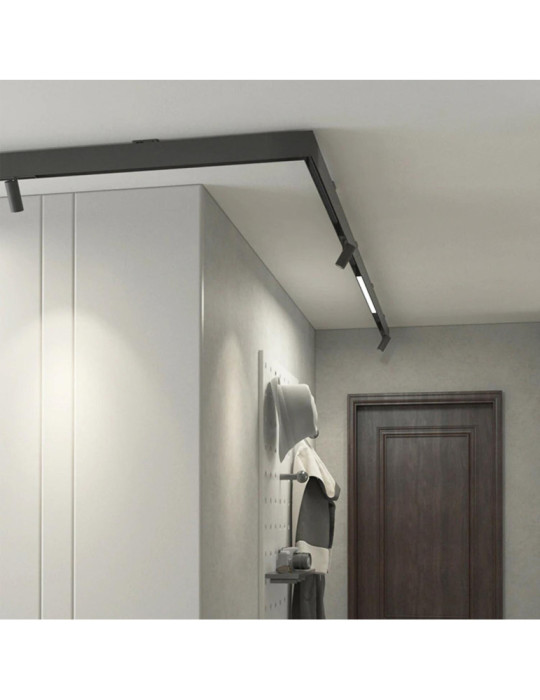 Spot LED sur Rail Magnétique 20mm 20W 48V Noir