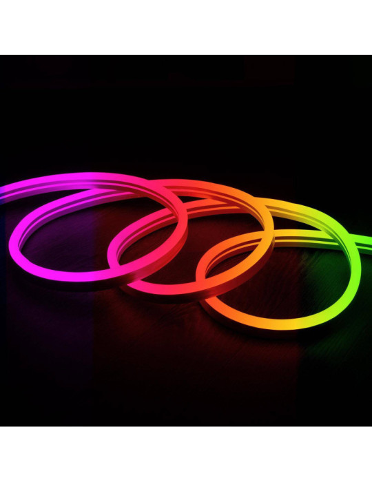 Bobine Gaine Néon LED Flexible Dimmable 11W/m 220V AC 60 LED/m 50m Semi-circulaire 180° RGB IP67 Coupe Tous les 100cm