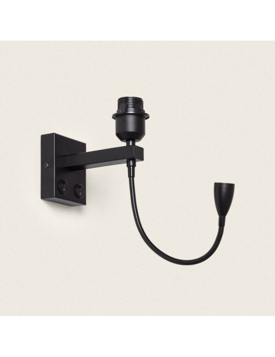 Lampe Murale avec Lumière de Lecture 2.5W Métal Black-Kianga