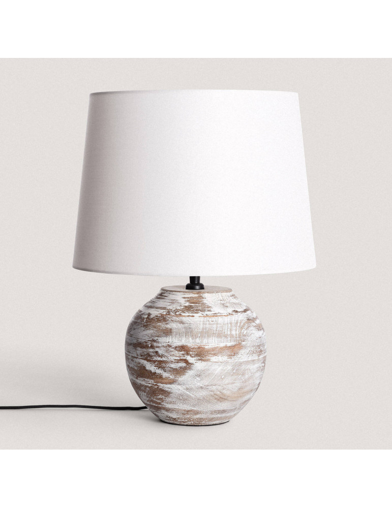 Lampe à Poser en bois Chandan ILUZZIA