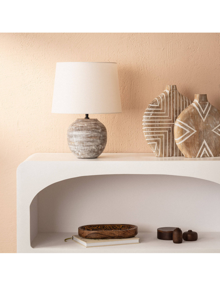 Lampe à Poser en bois Chandan ILUZZIA