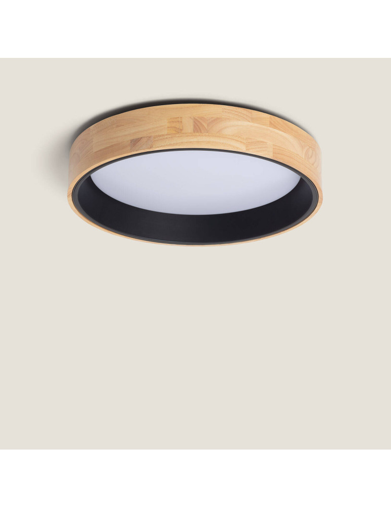 Plafonnier LED Rond Bois 20W CCT Sélectionnable Dari Ø470 mm Plafonnier LED Rond Bois 20W CCT Sélectionnable Dari Ø470 mm