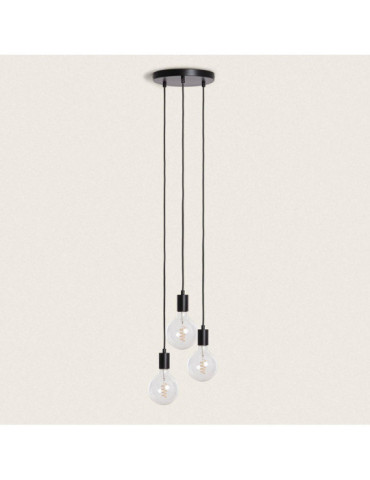 Suspension Métal Cascade 3 Spots