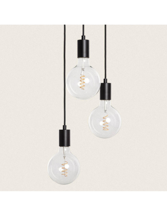 Suspension Métal Cascade 3 Spots