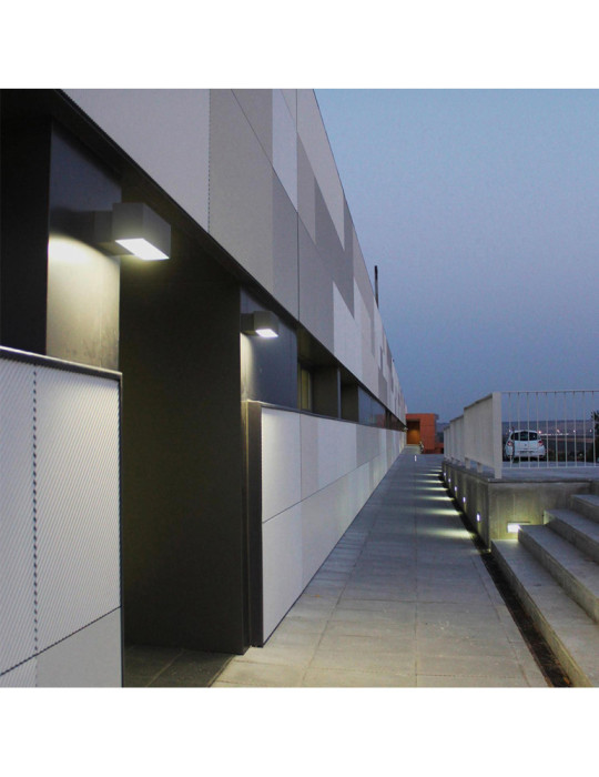 Applique LED Afrodita Double Face 17.5W IP65 Gris Urbain LEDS-C4 05-9911-Z5-CL