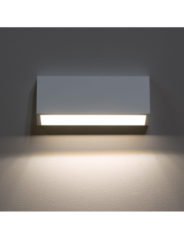 Balise LED Extérieure 3W En Saillie au Mur Rectangulaire Valeta Blanche