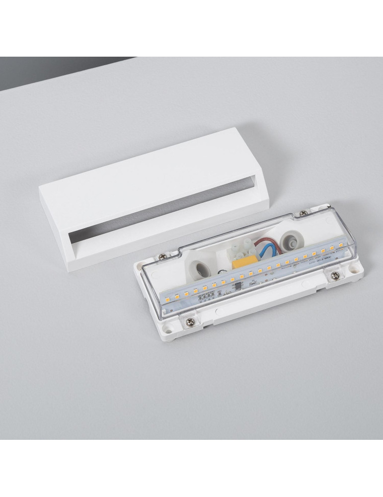 Balise LED Extérieure 3W En Saillie au Mur Rectangulaire Valeta Blanche