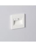 Balise Murale LED 1.5W Encastrable avec Détecteur PIR et Crépusculaire Bark Blanche