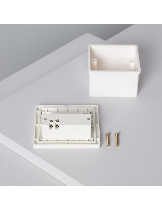 Balise Murale LED 1.5W Encastrable avec Détecteur PIR et Crépusculaire Bark Blanche