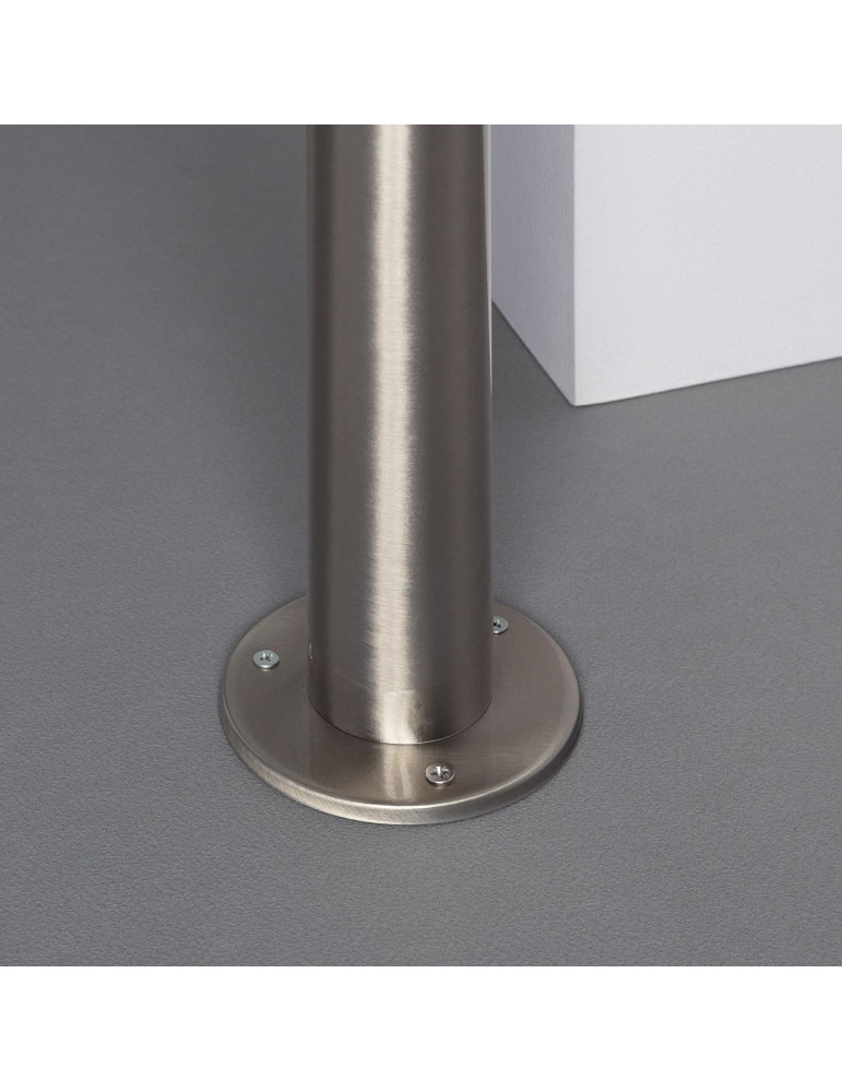 Balise LED Solaire Extérieure Helios Inox 6W en Saillie sur Pied 45cm avec Détecteur de Mouvement Helios Inox