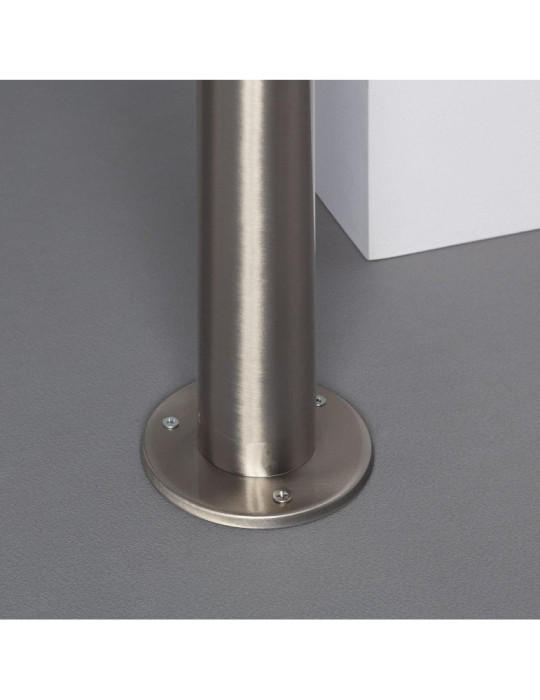 Balise LED Solaire Extérieure Helios Inox 6W en Saillie sur Pied 45cm avec Détecteur de Mouvement Helios Inox