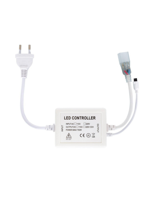 Contrôleur pour Ruban LED 220V AC 220LED/m CCT IP67 Largeur 15mm Coupe tous les 100cm avec télécommande IR 23 Touches