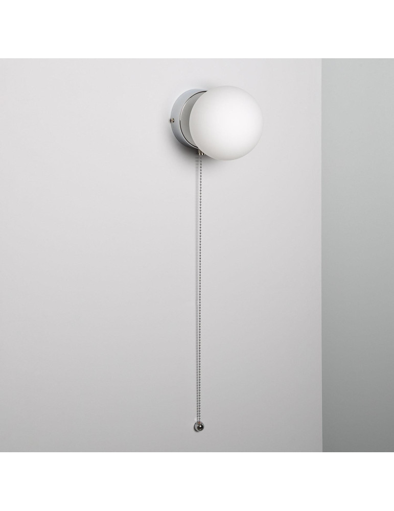 Applique Murale Métal et Verre Silver Orbit