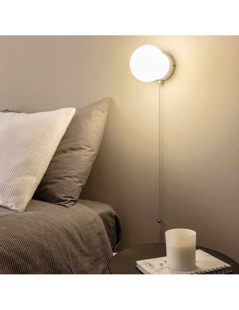 Applique Murale Métal et Verre Silver Orbit