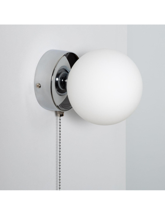 Applique Murale Métal et Verre Silver Orbit