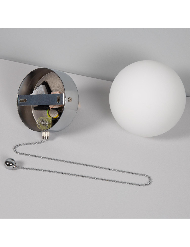 Applique Murale Métal et Verre Silver Orbit