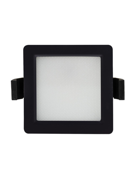 Downlight LED 10W Carré SAMSUNG Aero 130 lm/W Microprismatique LIFUD Coupe 85x85 mm Noir
